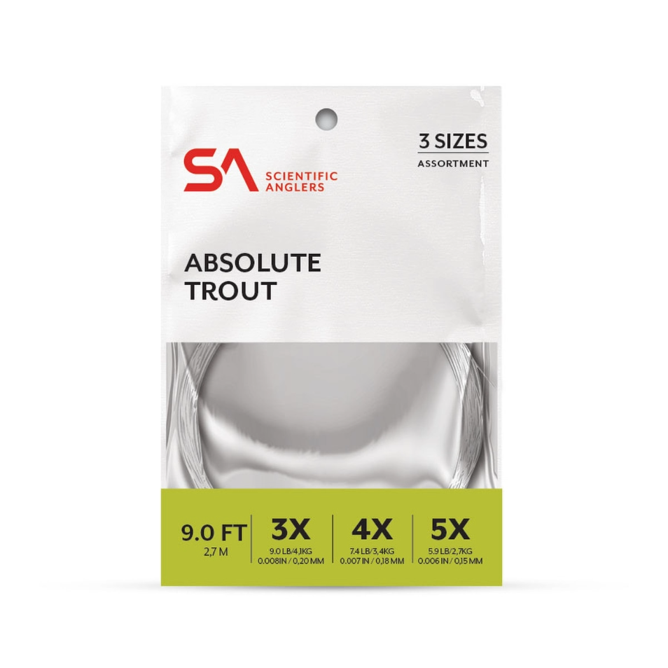 SA ABSOLUTE TROUT LEADER ASSORTMENT - 3X,4X,5X