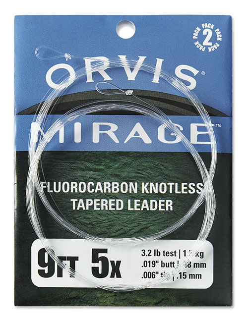 MIRAGE FLOUROCARBON TROUT LEADERS 2PK