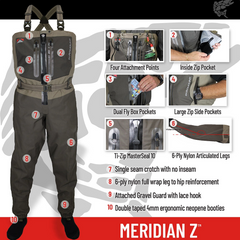 PARAMOUNT MERIDIAN Z ZIPPERED CHEST WADER