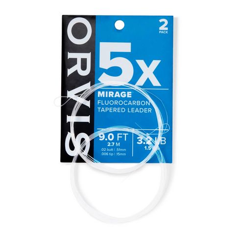 ORVIS MIRAGE FLUOROCARBON TROUT LEADERS 2PK
