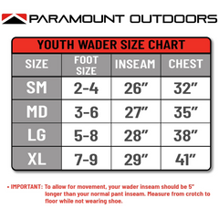 PARAMOUNT STONEFLY YOUTH BREATHABLE CHEST WADERS