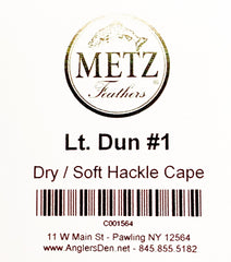 METZ LT. DUN #1 DRY / SOFT HACKLE CAPE